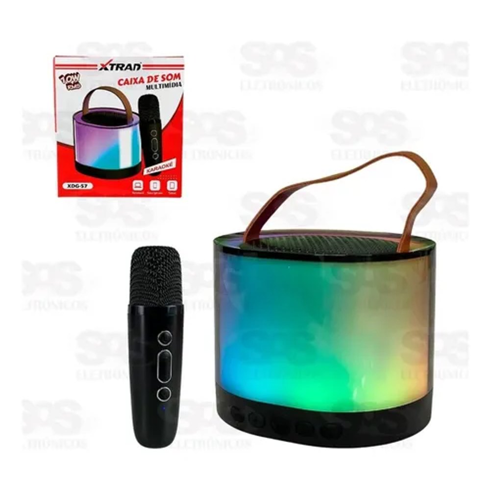 Caixa de Som Xtrad Karaokê XDG-57 Preto